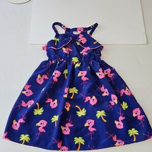 Girls Summer Sundress Pink Flamingo Sundress Size 3T